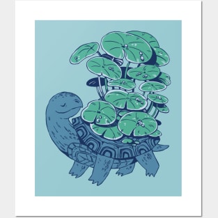 mythical water turtle Posters and Art